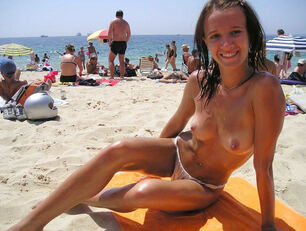 beach girl topless young