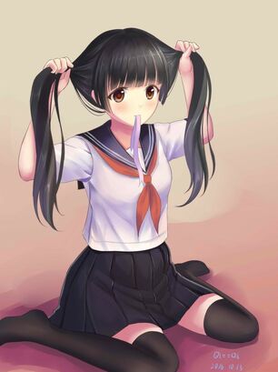 Holy sh*t, hot AF anime schoolgirl