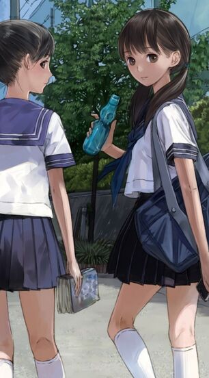 anime gals in uniform