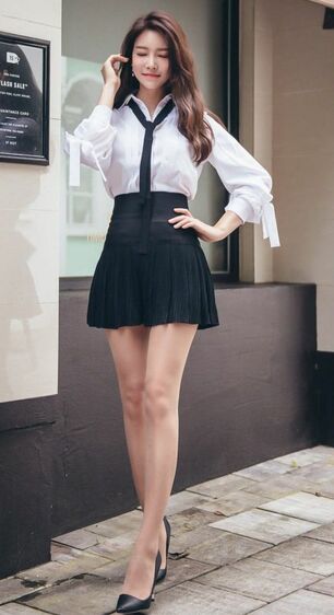 Chinese college girl uniform