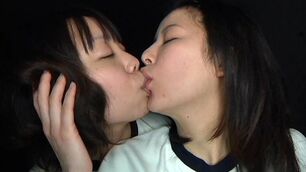 asian teen girls kissing