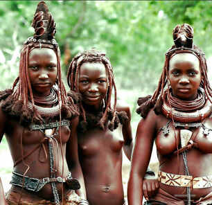 Nude chicks from african tribe,...